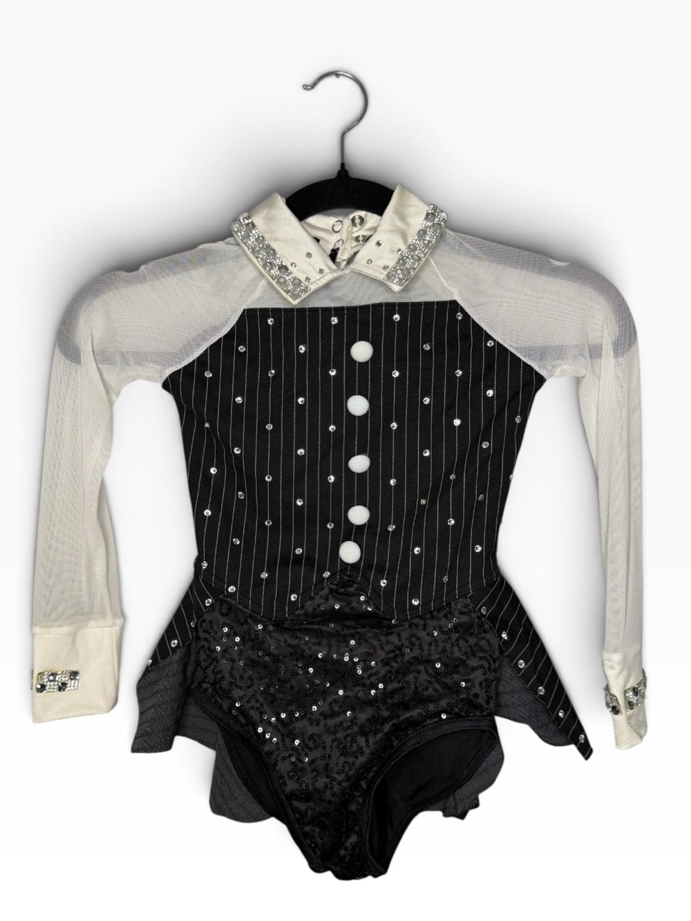 Weissman Mr. Pinstripe Suit Classic Pinstripe Back Panel Leotard SC